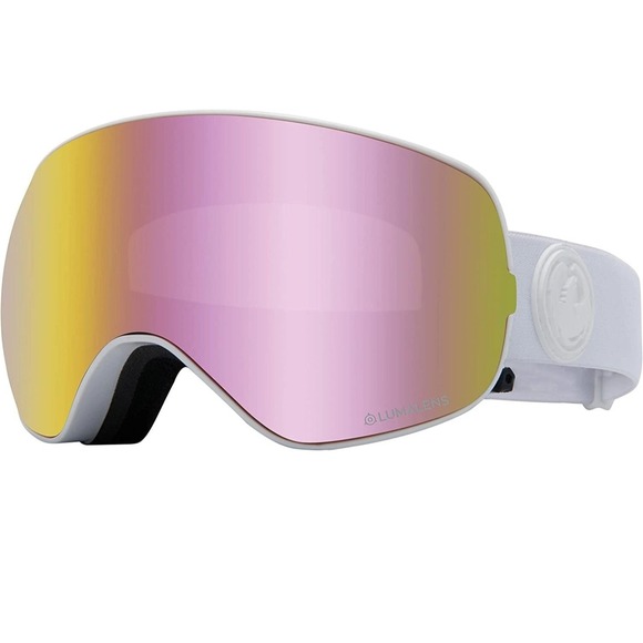Dragon X2s Snow Goggles Whiteout Lumalens Pink Ion + Bonus Lens Swiftlock NEW - Picture 2 of 6